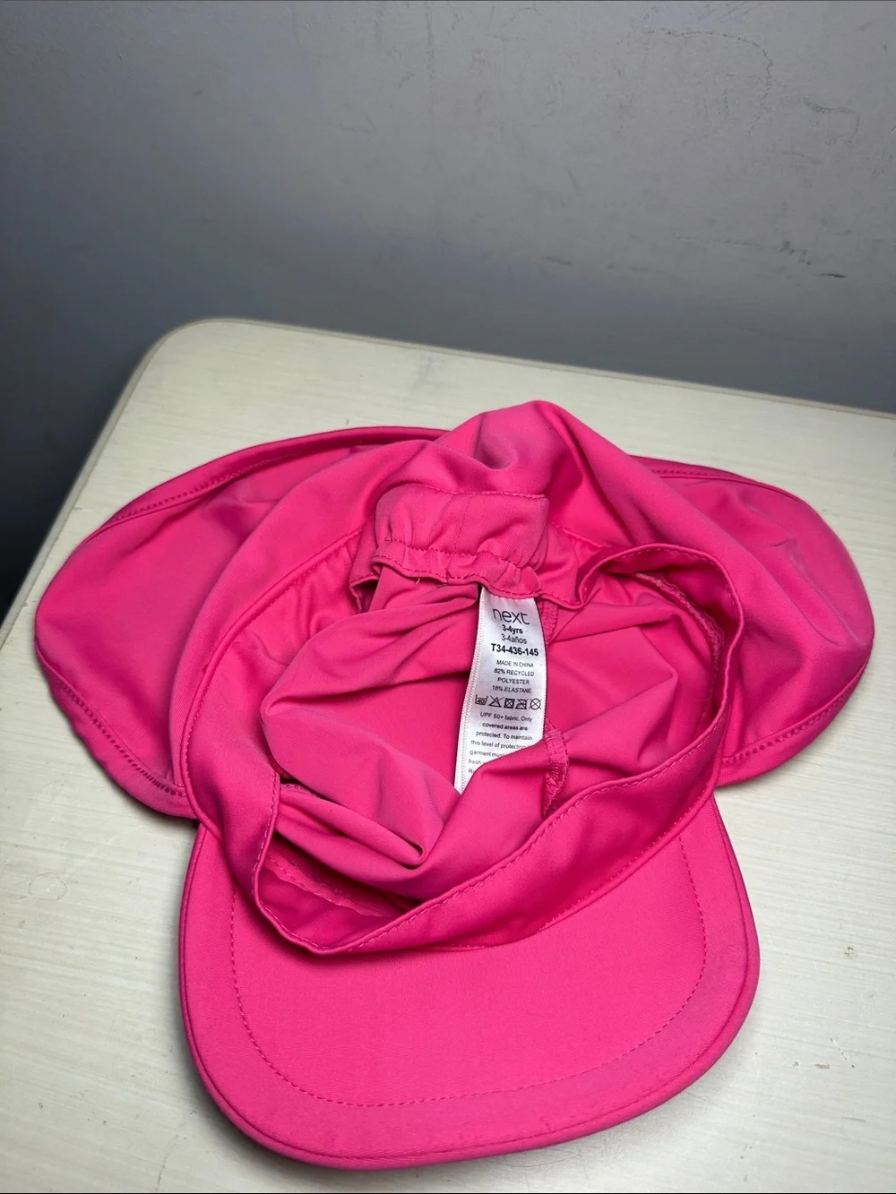 Next hot pink sun protection 50+ pool outdoor hat with ear covers